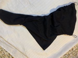 Asymmetric Black Tube Top