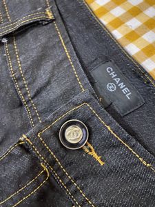 Chanel Vintage Wide Leg Denim Jeans Waist 30-32