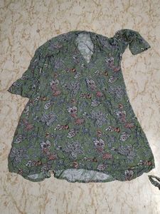 Green Floral Print Lounge Set