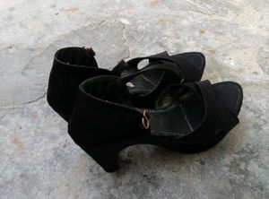 Black Crisscross Heels