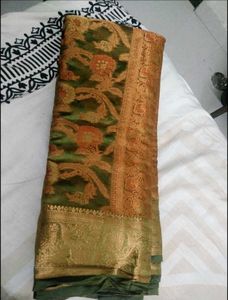 Green Banarasi Silk Saree