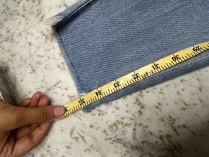 Ripped Hem Jeans
