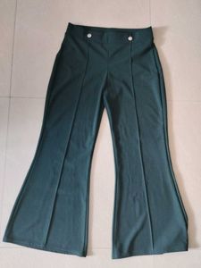 Dark Green Bell Bottom Pants