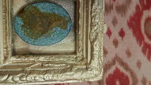 Vintage Framed Porcelain Miniature