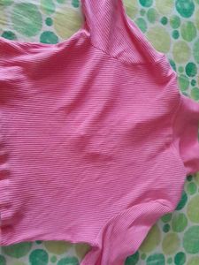 Pink Crop Top Young Girls