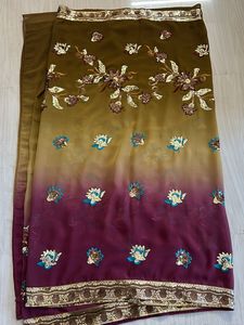 Georgette Saree with heavy sequin work