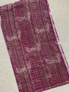 Pink Paisley Print Saree