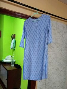 Blue Printed Kurta