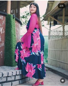 Beautiful Maxi Dress With Sheer Top Underneath