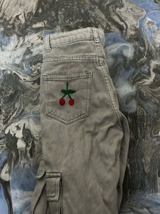 Embroidery Cargo Pants