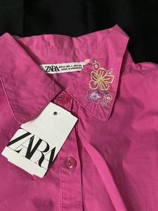Pink Floral Embroidered Top