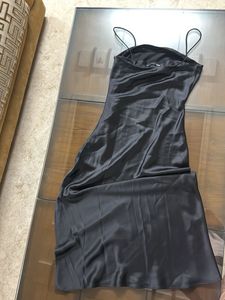 Sleek Black Slip Dress
