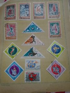Collectible Philatelic Russian 1960-1980s Stamps.