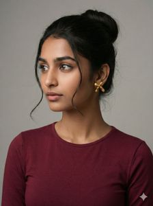 Gold Bow Earrings antitarnish