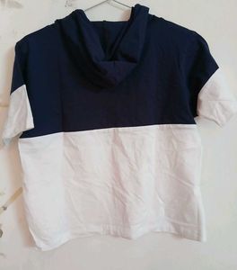 Blue Crop With Cap