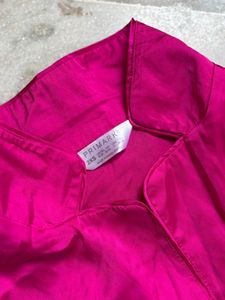 Hot Pink Silk Pajama Set