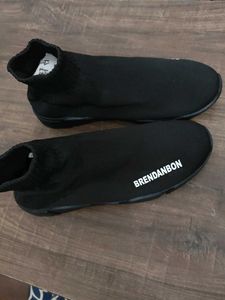 Brendanbon Men High Ankle Socks Style Sneakers