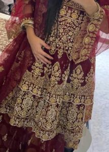 Heavy wedding pakistani  dress 3 pice