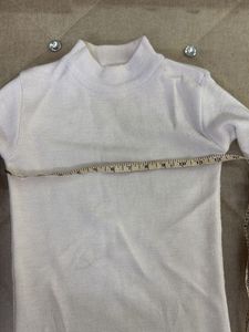 Round Neck White Sweater For Girls