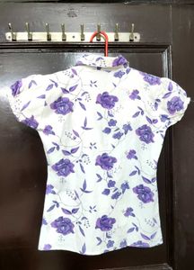 Floral Print Top💙 pure cotton 💚