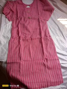 Pink Printed Kurta