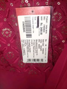 Indya Pink Pre-Draped Saree Dress