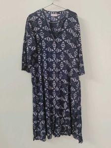 Black Cotton Straight Kurta