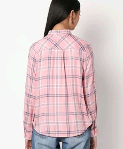 DNMX Pink Checked Oversized Shirt