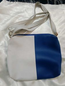 Blue & White Crossbody Bag