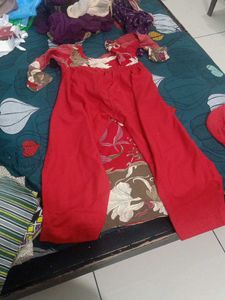 Red Trouser Suit