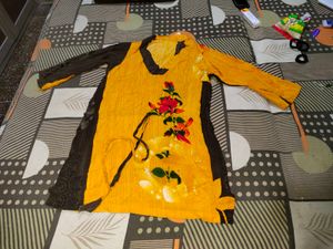 Floral Print Kurta Short Or Top