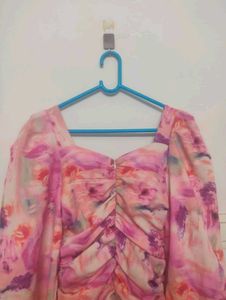 Pink Tie-Dye Mini Dress