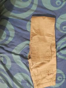Beige Casual Pants