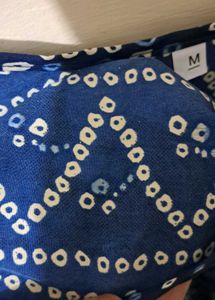 Trendy Indigo Cotton Kurti – Fresh Piece | M Size