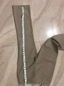 Beige Flare Leg Pants
