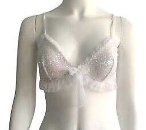 Victoria Secret White Sequin Bra Top