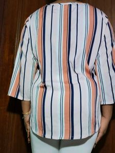 Casual Regular Sleeves Stripped Top