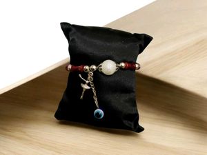Red Beaded Charm Bracelet