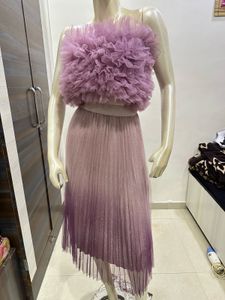 Elegant Purple Ombre skirt and top