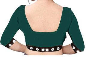 Elegant Green Saree Unstitched Blouse