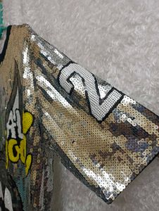 Stylish sequin tshirt dress