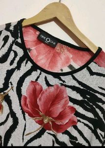 Multi Floral Print Top For Girl Or Woman 42 Bust