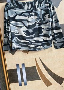 Soft Military Print Sleeved Crop Top