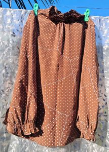 Brown Polka Dot Blouse