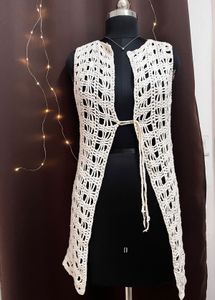 Off White Crochet Shrug