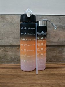 Motivational Water Bottle Set Of 2 (900ml & 300ml)