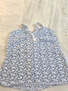 Paisley Print Sleeveless Top