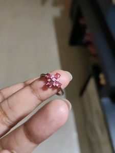 Pink Sapphire Flower Ring 92.5