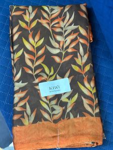 Beautiful leaf print saree with blouse