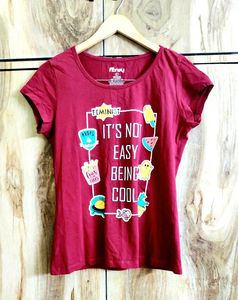 Mauve Colour Cotton Top Size-32-34